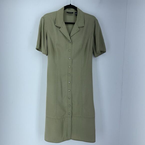 Vtg Liz Claiborne Womens Large Shirt Dress School Girl Norm Geek 90’s Y2K Mom - Picture 1 of 8